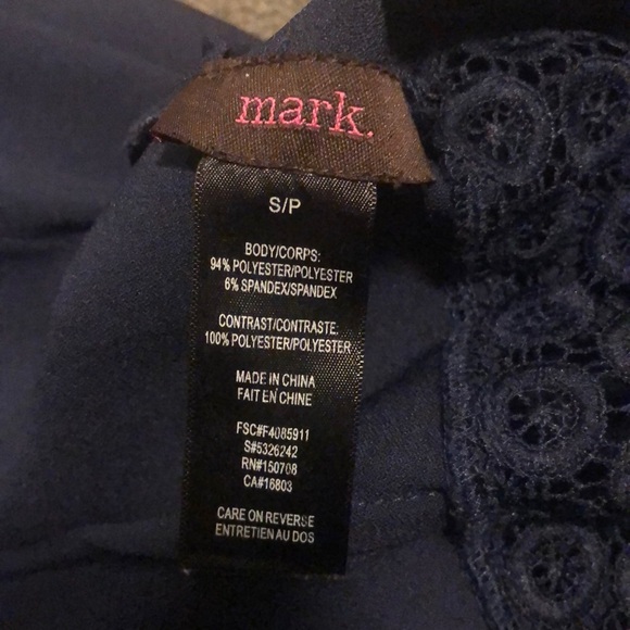 Mark. Navy Capri length Jumpsuit - Picture 5 of 5